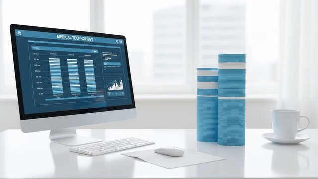 Medical Technology Office Workspace Setup