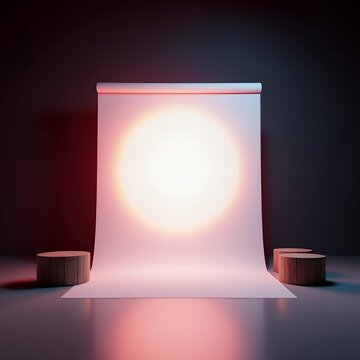 Minimalist studio backdrop with side tables studio backdrop backdrop studio background light floor empty abstract wall modern design gradient product interior