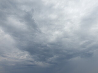 Obraz premium Overcast, cloudy sky over Kent county, Delaware. Gloomy weather, Cloudscape