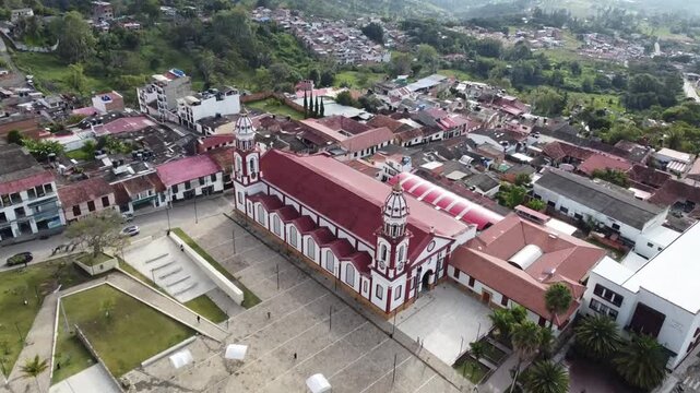 Velez, Santander - Colombia. February 26, 2026. Aerial drone view of a municipality with 27,042 inhabitants.