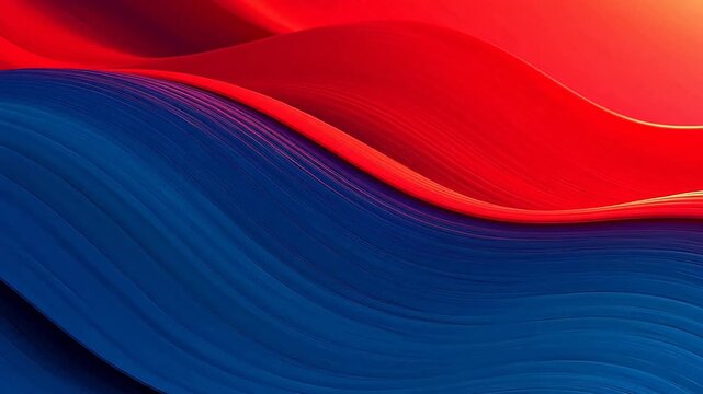 Digital 3d red and blue curve lines abstract background