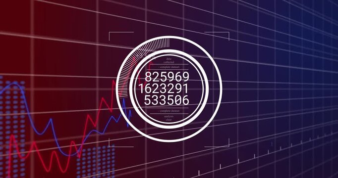 Vertical video: Data starting, HUD updating numbers, ring rotating, visualizing finance metrics