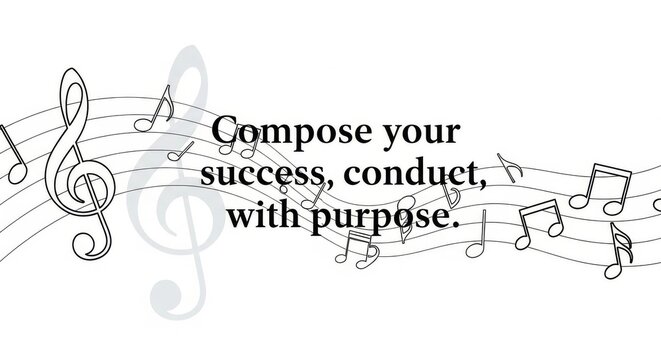 Musical Notes Compose Success and Purpose