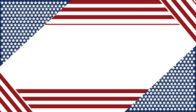 Red white and blue stars and stripes abstract background