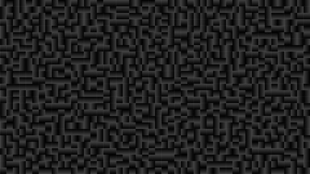 Vector illustration of a dark isometric microchip maze pattern representing complex big data networks and secure fintech algorithms.