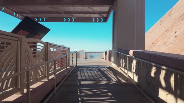 Robert L Mendenhall Overlook Nevada, Walking POV Arrival at Scenic Lake Mead 