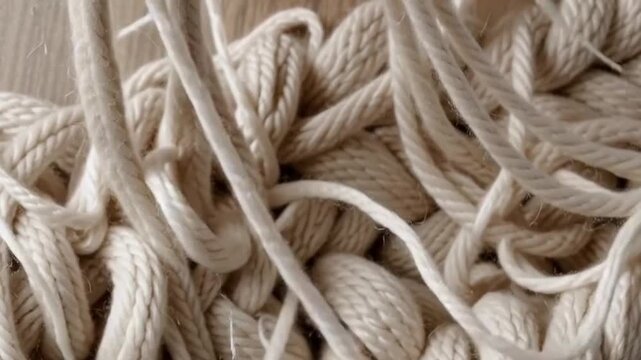 Grobes Strickmuster Textur Hintergrund aus Wolle