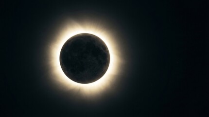 Obraz premium Stunning Solar Eclipse Phenomenon in Dark Sky, Captivating Cosmic Spectacle