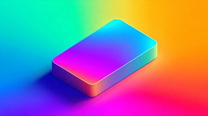 Modern Abstract 2D Graphic Design with Centered Minimalist Vector Art Focal Point on Vibrant Background