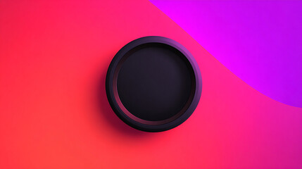 Modern Abstract 2D Graphic Design with Centered Minimalist Vector Art Focal Point on Vibrant Background