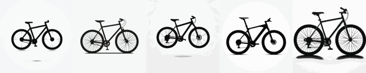 Fototapeta premium Vector silhouette of bicycle