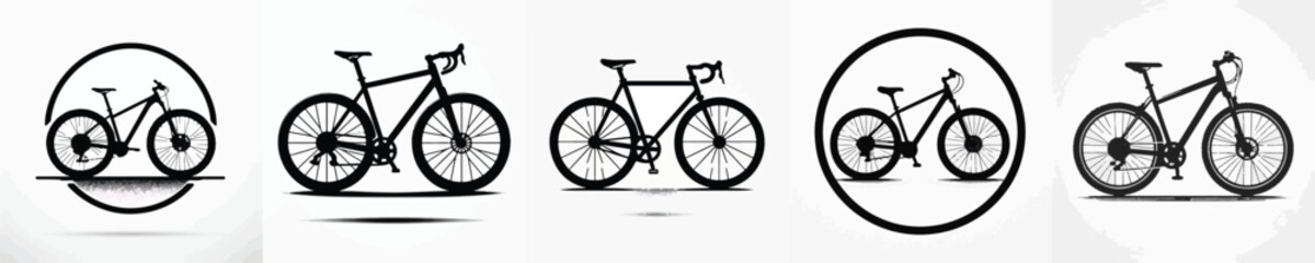 Obraz premium Vector silhouette of bicycle