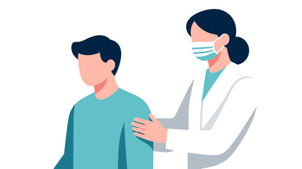 Fototapeta premium Doctor Supporting Patient with Reassurance Healthcare Concept