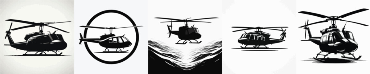 Vector silhouette of helicopter © FirdianKrisna