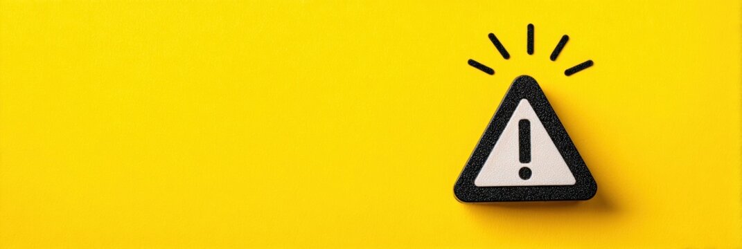 Caution sign designed to alert drivers about potential hazards in traffic. The sign is set against a bright yellow background to enhance visibility.