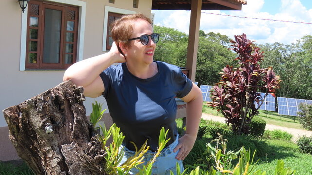 woman in the garden
