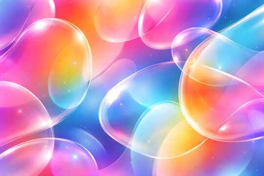 Colorful Abstract Shapes Blend in a Vibrant Design