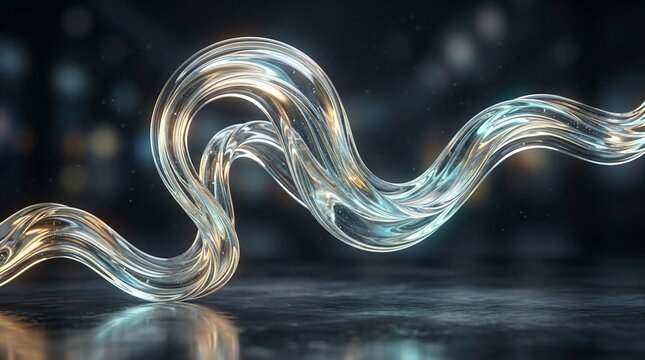 Soft Wave Patterns Glass Effect Create an Abstract Background in Light Colors