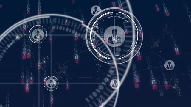 Central profile node scaling while binary streams starting HUD scan and mapping network security