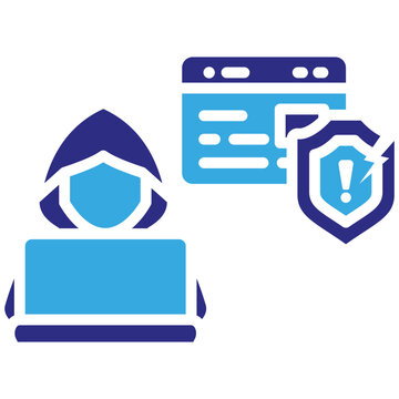 Hacking Blue Duotone Glyph Icon