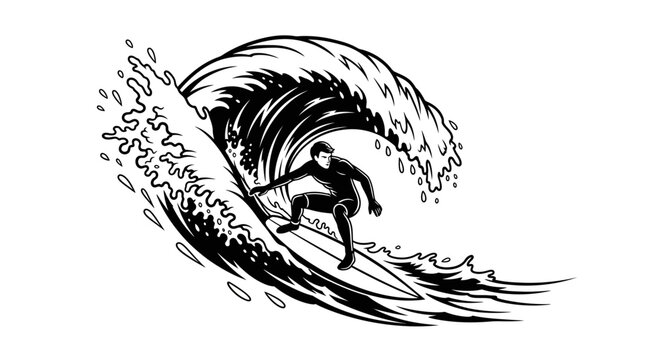 Man surfing on a wave board.