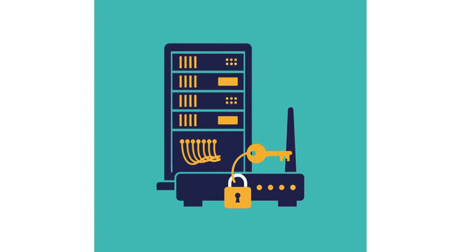 Secure server with padlock protection.