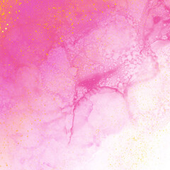 Fototapeta premium Pink Abstract Glitter Background With Golden Sparkles