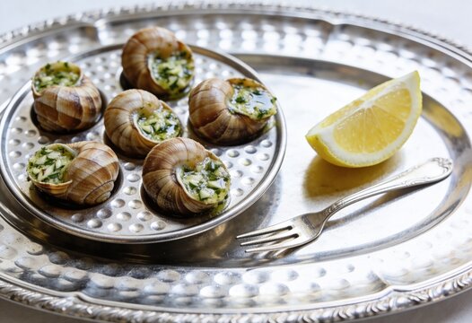 Classic French escargot with garlic herb butter