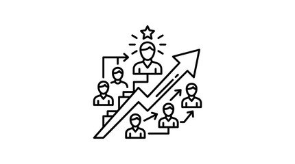 Fototapeta premium Business Leadership And Team Growth Concept