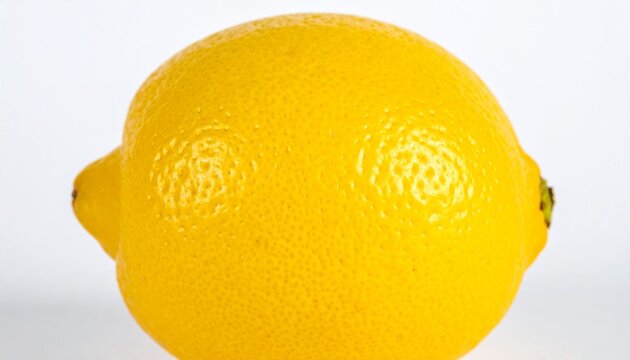 Vibrant yellow whole lemon with textured skin, a fresh citrus fruit ideal for refreshing beverages, culinary uses, and a burst of tart flavor