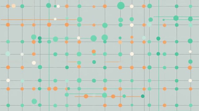 Minimalist Abstract Grid with Connecting Dots and Lines Generative AI