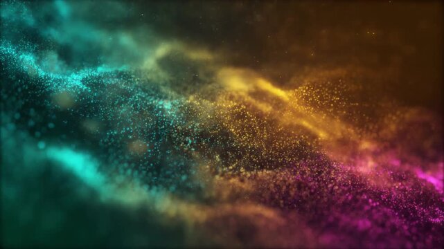 Dynamic Colorful Particle Wave Background Generative AI