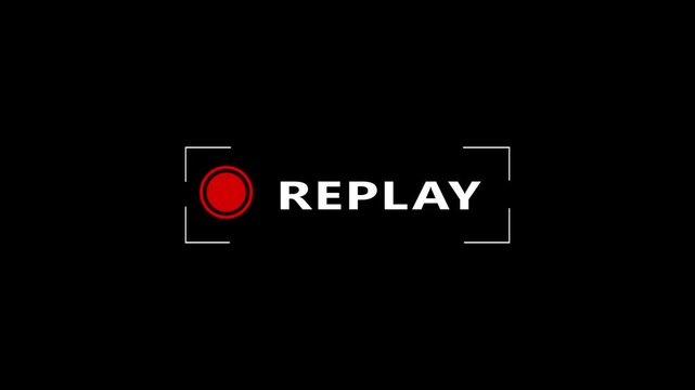 Red replay recording icon motion design