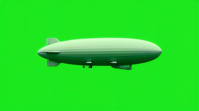 This sophisticated 3D rendered blimp, a futuristic model of an airship or zeppelin, is perfectly poised for advanced advertising campaigns, cargo delivery, and captivating cinematic aerial sequences.