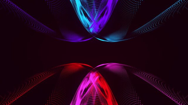 Glowing particles abstract background with atmospheric bokeh light and shallow depth of field. This ethereal motion background animation and looping.