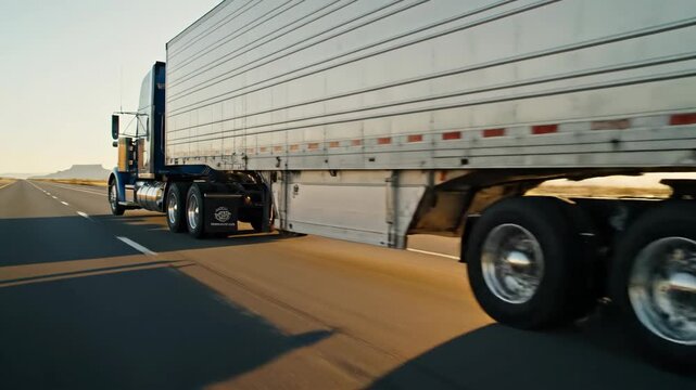 Long haul freight truck illustrating logistics and supply chain