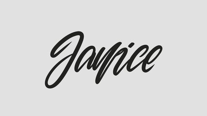 Fototapeta premium Jayice handwritten calligraphic lettering on plain background, modern typography