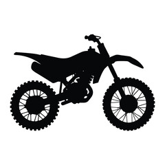 Fototapeta premium Off Road Dirt Bike Silhouette Vector 