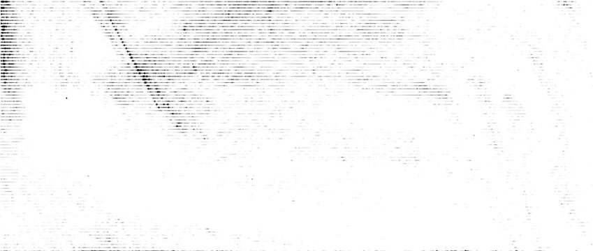 Black horizontal distressed linear texture. Aged striped pattern background. Damaged scanned image concept wallpaper. Line halftone photocopy scratches backdrop. Worn paper effect print. Vector