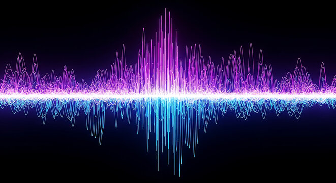 glowing digital audio equalizer displaying vibrant sound frequencies on a dark background perfect for music and technology concepts.