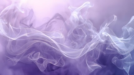 Fototapeta premium Ethereal Violet Whisps: A Dreamlike Symphony of Swirling Mist and Lavender Light