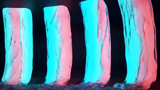 Abstract Ice Blocks.
