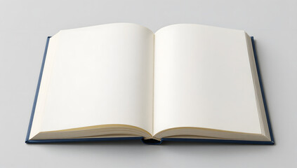Fototapeta premium Open Book: An open book with blank pages, inviting creativity and the potential for a new story to unfold. A symbol of knowledge, learning, and the beginning of a journey.