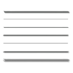 Fototapeta premium Abstract gray paint brush strokes and horizontal line textures on transparent background