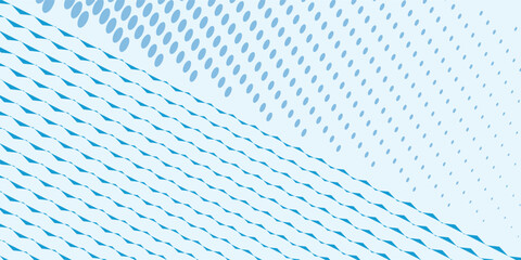 Modern abstract vector background with light blue stripes. Halftone dot pattern. Perfect for posters, flyers, websites, covers, banners, advertisements, etc. © Yudi