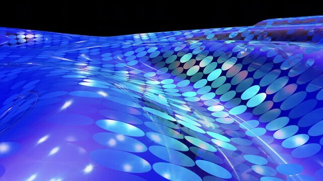オプ・アート風のカラー・パターンのループ動画