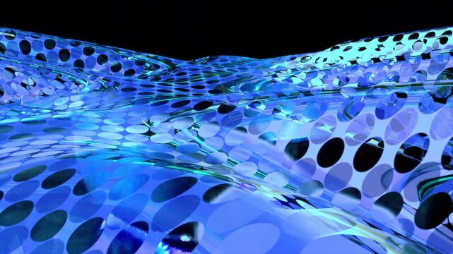 オプ・アート風のカラー・パターンのループ動画