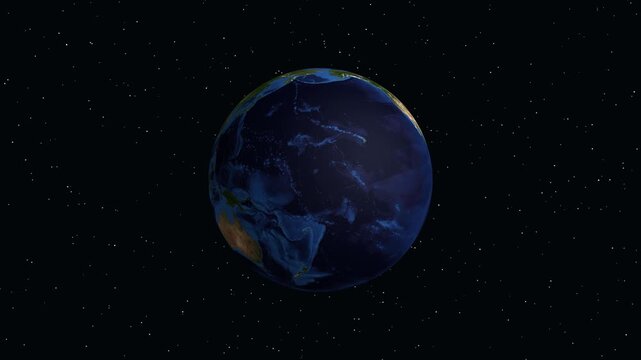 Earth Zoom Animation to Mandalay Burma with Population Data Overlay