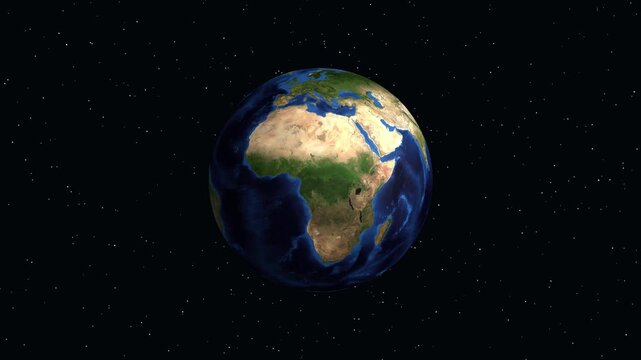 Earth Zoom Animation to Vereeniging South Africa with Population Data