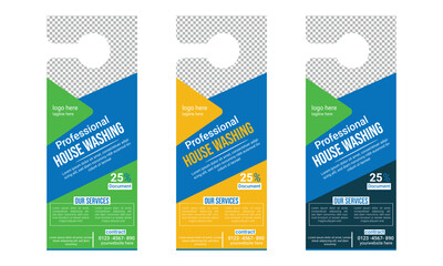 House Washing Door Hanger Design Template © Easha